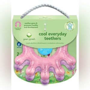 Green Sprout - Baby cooling teethers - 3months and up - set of 2